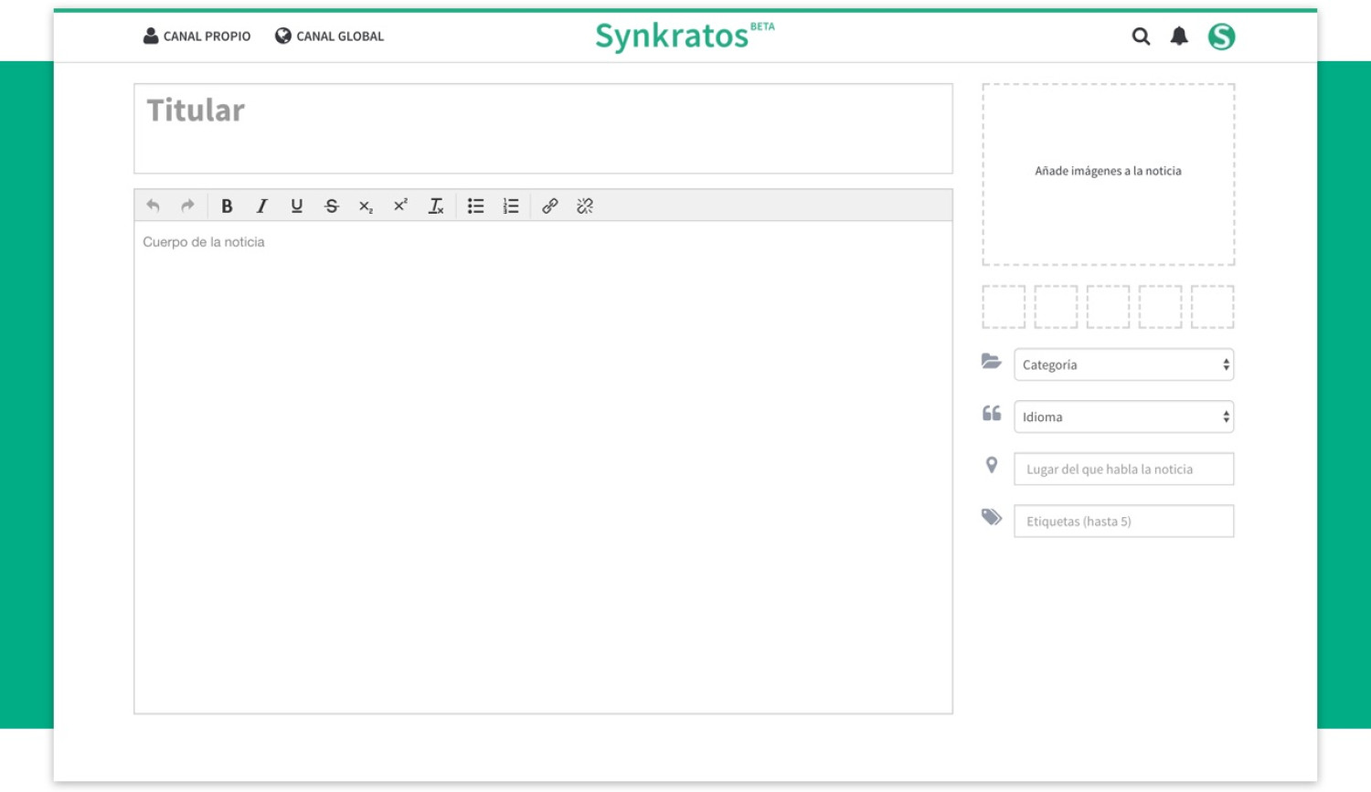 Synkratos News Article Editor – by Utopig Studio